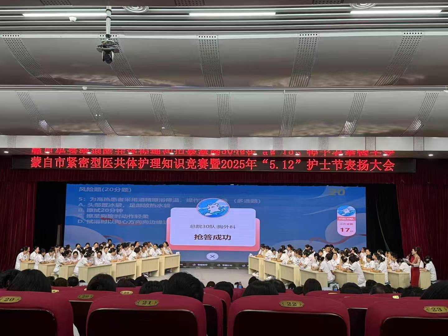 蒙自市紧密型医共体护理知识竞赛