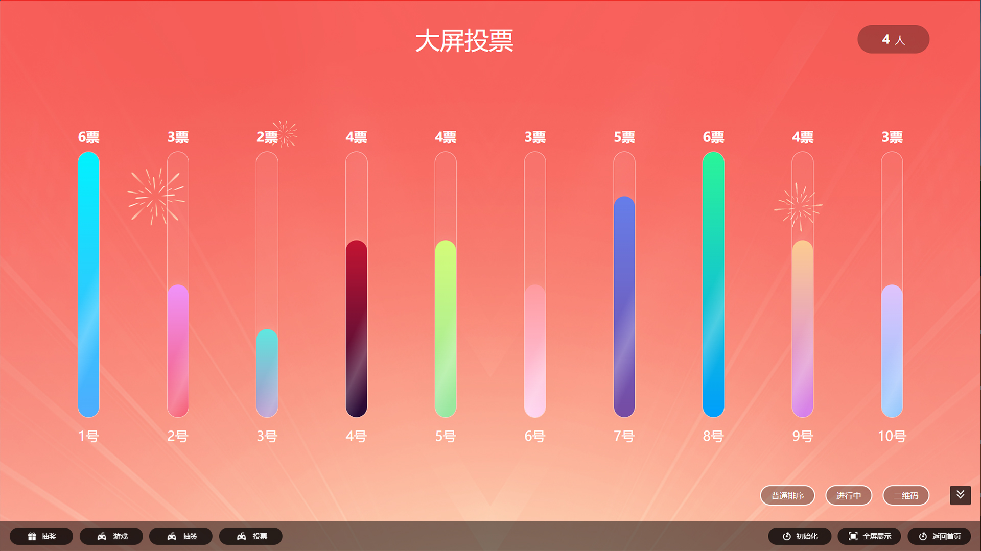 大屏投票功能【模板演示】